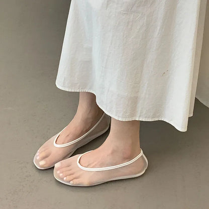 Lightweight Women Ballet Flats - Shallow Slip On Mesh