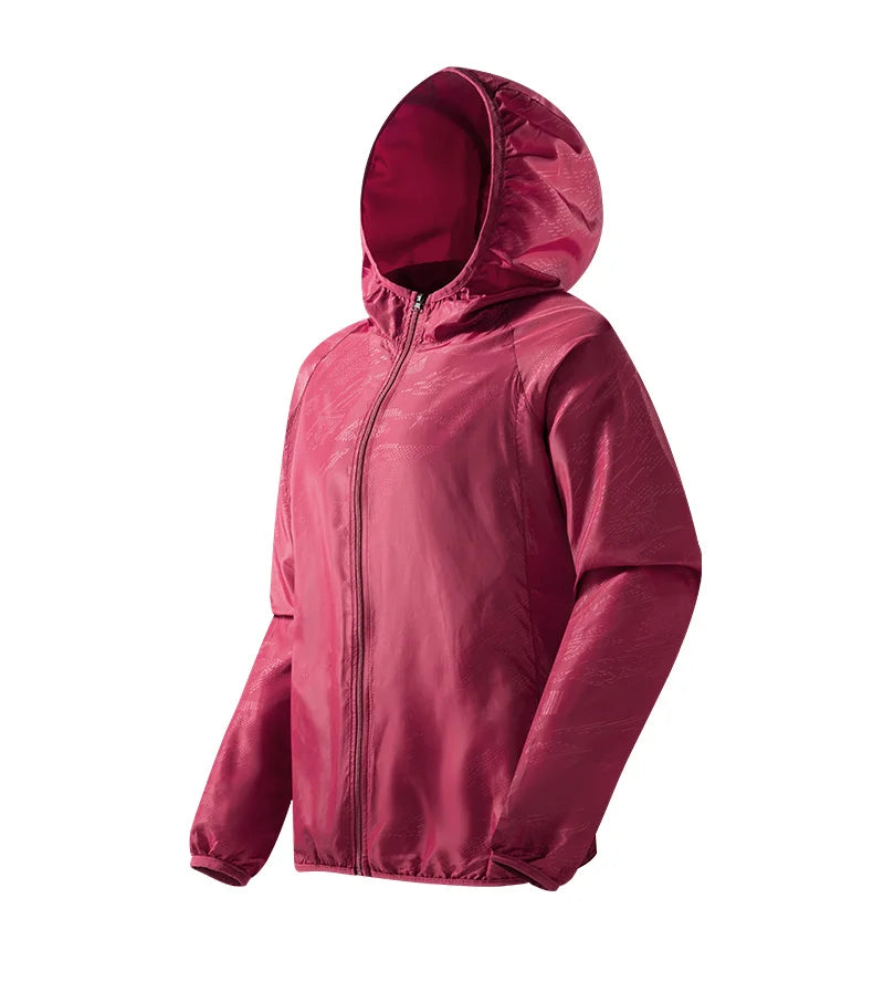 Chaqueta impermeable para hombre para senderismo - con capucha, de secado rápido, poliéster