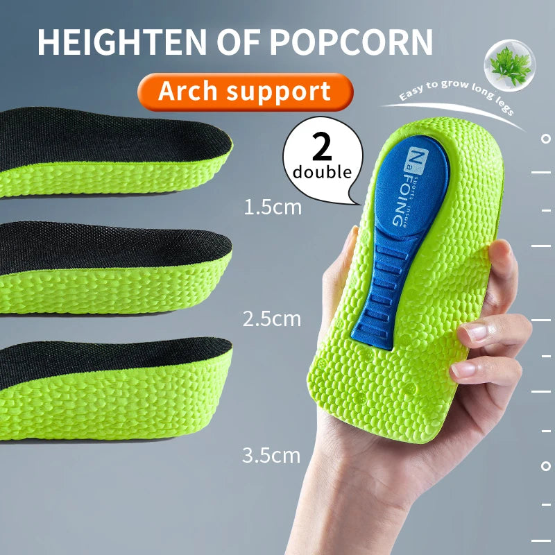 Height Increase Memory Foam Insoles With Arch Support Plantar Fascia Insole