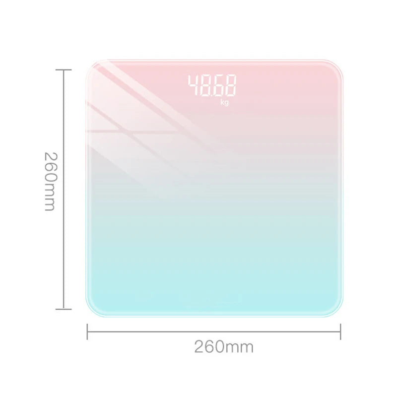 Bilancia per il corpo in vetro con gradiente intelligente con display digitale LCD