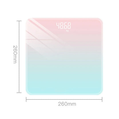 Bilancia per il corpo in vetro con gradiente intelligente con display digitale LCD