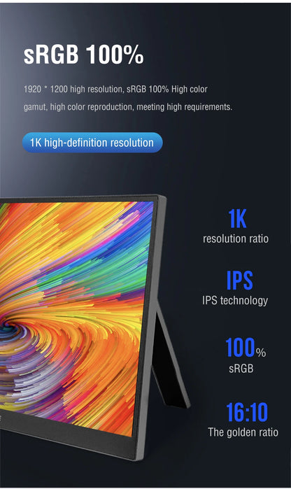 Draagbare Monitor 14.1 Inch Touch IPS HDR10 Tweede Scherm