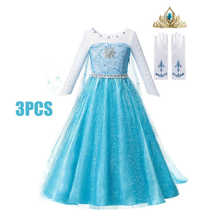 Anna Frozen-prinsessenjurk voor kinderen en meisjes, verjaardagsfeest-, carnavals- en Halloween-kostuum, vestidos 2026