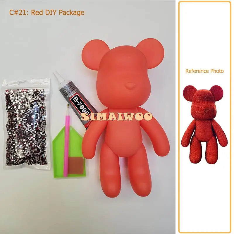 Diamantmalerei Set 5D Vollbohrung Kristall Bär Puppe Weihnachten 2025 DIY Strass Mosaik Funkelnde Wohnkultur Geschenk