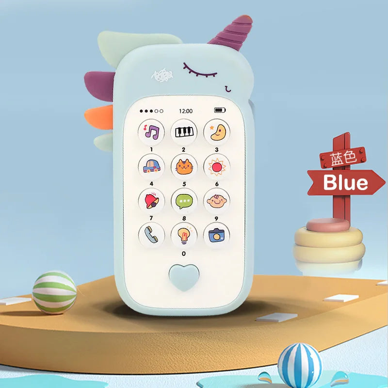 Musical Baby Phone Toy with Teether - Early Learning Sound Telephone for Infants, Ideal Kids Gift for Sleep and Play