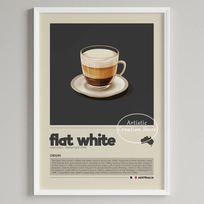 Art mural café six panneaux décoration minimaliste cuisine café