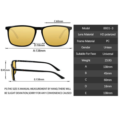 Night Driving Sunglasses Anti Glare Yellow Lens UV400 Protection Lightweight Frame Fall 2025 Gift