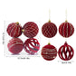 Burgundy Velvet Christmas Ornaments - Flocked Wine Red Balls for Holiday Tree Decor, Wedding & Anniversary Celebrations