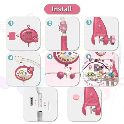 Muzikale Wieg Mobiel Pasgeboren Sensorische Speelgoed Lichtprojector