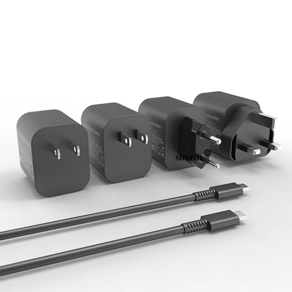 Cargador rápido USB C de 60W con enchufes EU US UK para Switch2