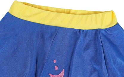 Quick-Dry Girls Two-Piece Swimsuit – Durable Princess Print, Cotton-Poly, For Beach and Pool