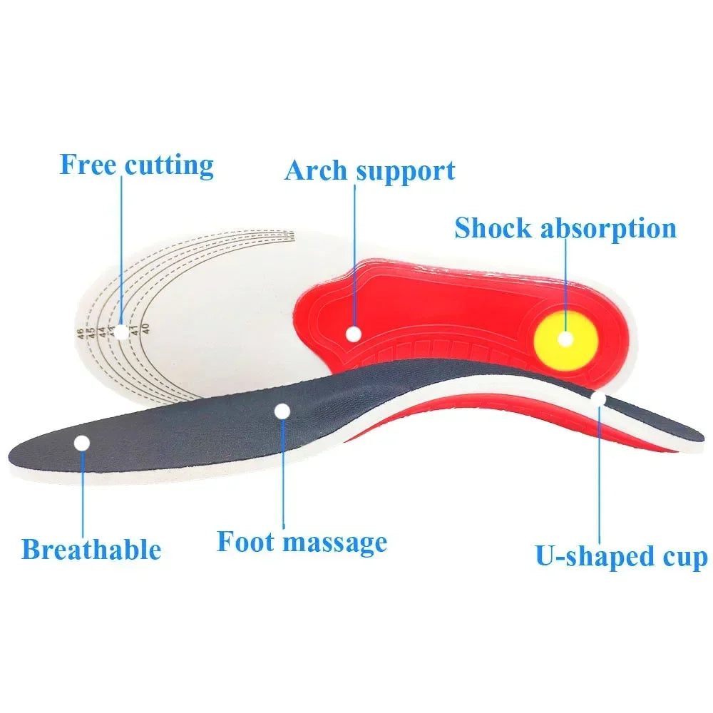 Orthopaedic Shock Absorbing Insoles With Arch Support Plantar Fascia Insole