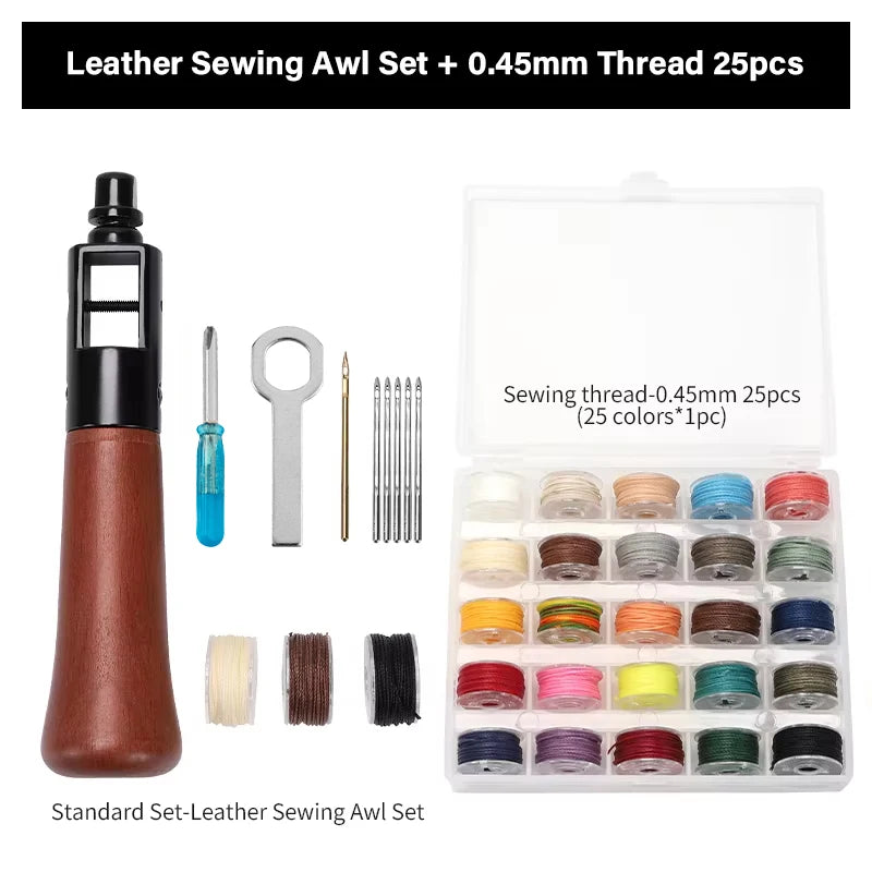 Kit de couture en cuir – ensemble d'outils premium pour couture à la main pour artisanat cuir et réparation de toile, cadeau automne 2026