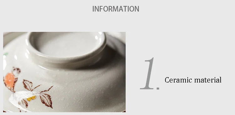 Ramen Skål Stor Keramik Med Lock Retro Höst 2025 Bordsporslin