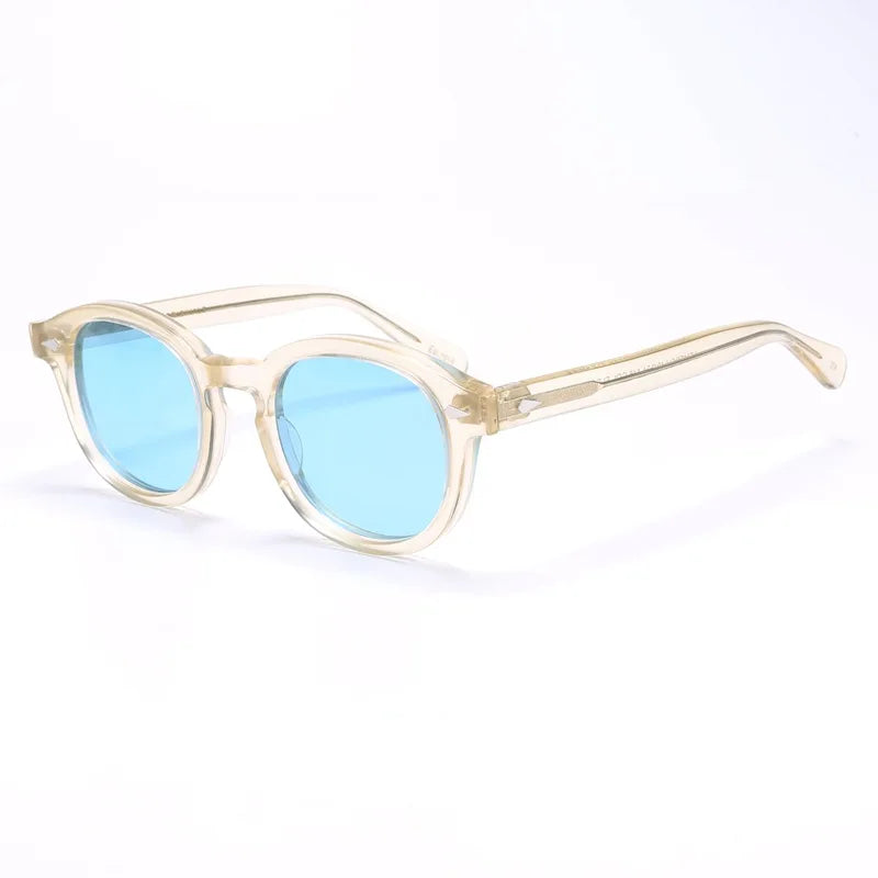 Occhiali da sole polarizzati vintage montatura rotonda in acetato riduzione abbagliamento estate 2026 idea regalo