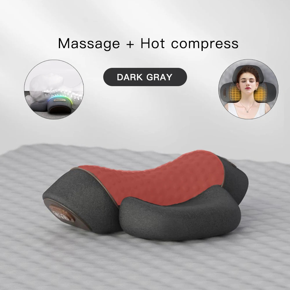 Nakke Massage Pude Opvarmning Vibration Hukommelsesskum Støtte