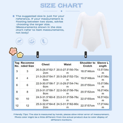 Soft, Durable Girls' Leotard - Long Sleeve, Polyamide, Elastane, Polyester, Dance Class