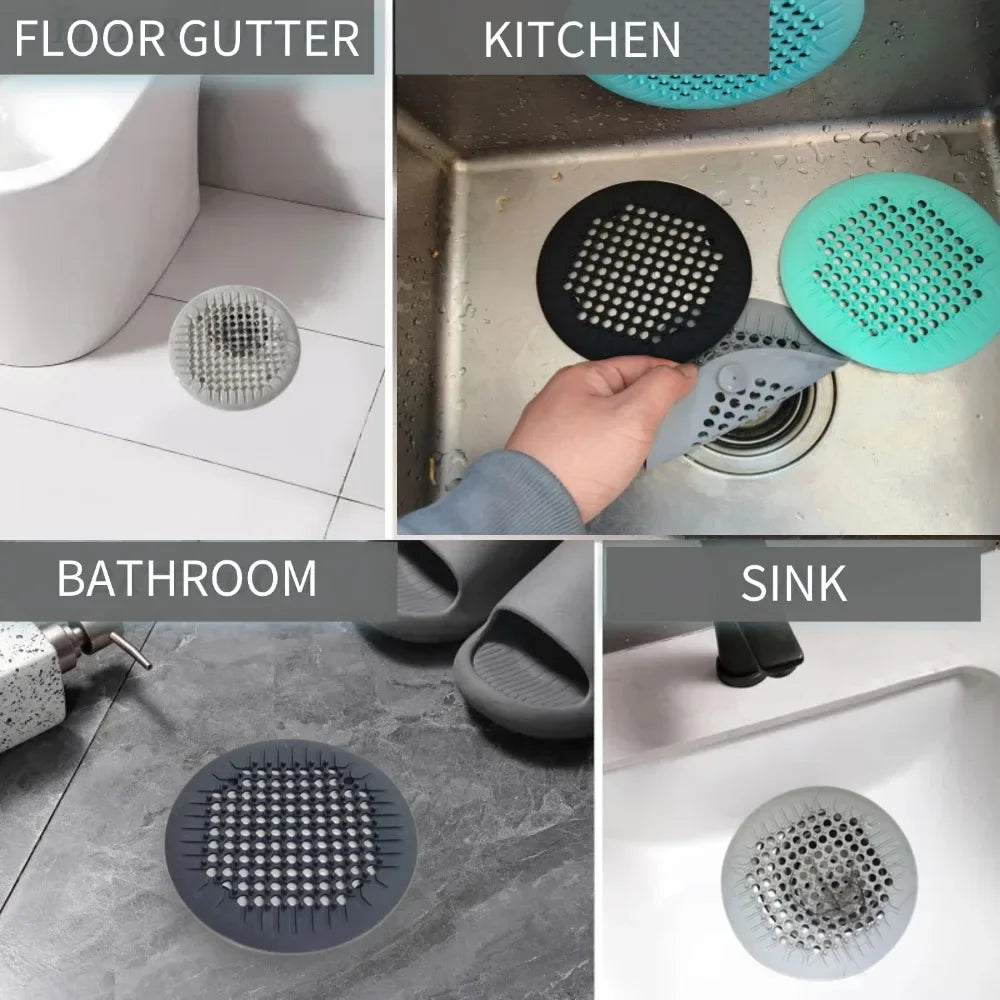 Shower Drain Hair Catcher Silicone Drain Cover - Suction Cup Bath Tub Strainer, Fall 2026 Home Refresh Gift Idea
