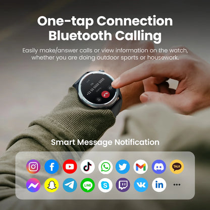 Smartwatch 1.53 Inch HD Display - Bluetooth Call, Voice Assistant, 24H Health Monitoring, TikTok Viral Fall 2025 Gift