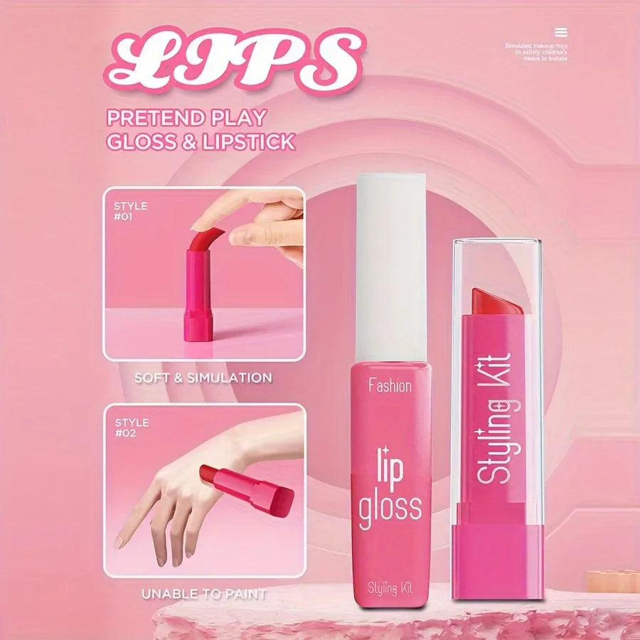 Kids Makeup Kit - Toy Makeup Set For Pretend Play, 10-Piece Non-Toxic, No Liquid, Fall 2025 Gift