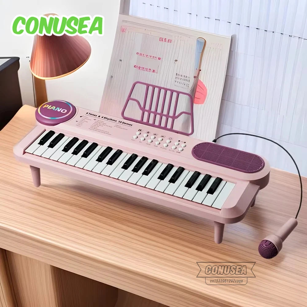 Kids Piano Keyboard Toy With Microphone 37 Keys Educational Musical Toy Back To School 2026 Gift Idea