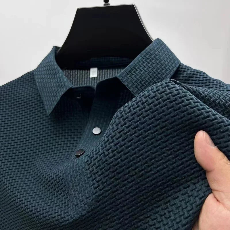 Breathable men's polo shirt – short sleeve, casual summer style, slim fit versatile top