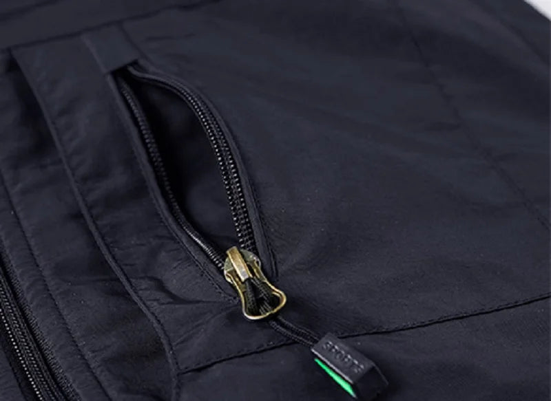 Warm Versatile Men Hooded Vest - Fleece Lined, Nylon, Outdoor