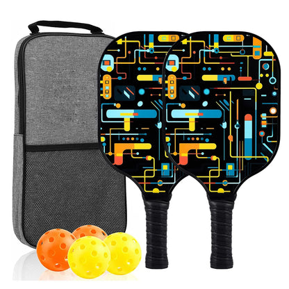 Variant image for USAPA Approved Pickleball Paddle Set of 2 with 4 Balls and Carrying Bag - Lightweight Fiberglass Rackets for Indoor and Outdoor Play-7