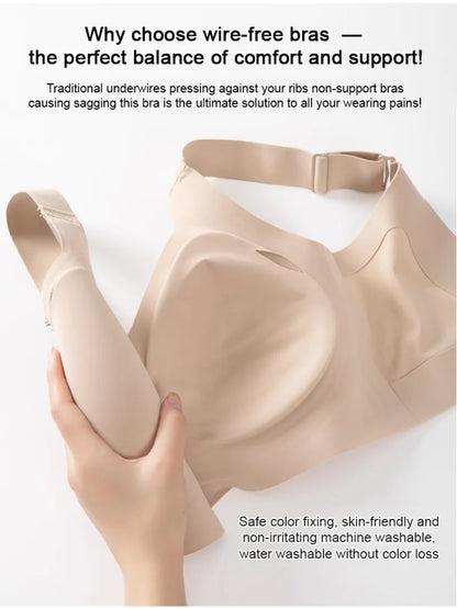 Supportive seamless women's bra – wire-free, full coverage, padded, everyday comfort