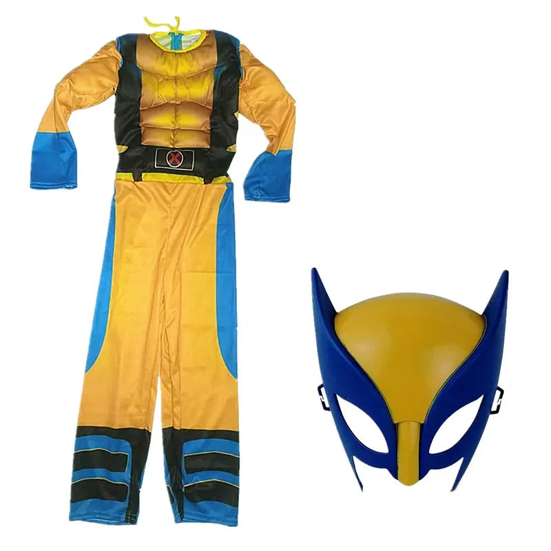 Deluxe superheldencosplaypak voor kinderen met masker, Halloween- en kerstkostuum, verkleedkostuum 2026