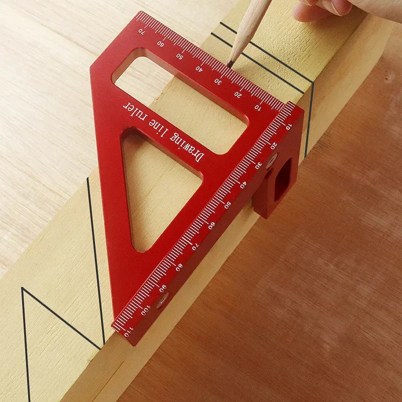 Woodworking Square Protractor Aluminum Alloy Miter Triangle Ruler High Precision Layout Tool TikTok Viral 2026