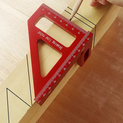 Woodworking Square Protractor Aluminum Alloy Miter Triangle Ruler High Precision Layout Tool TikTok Viral 2026