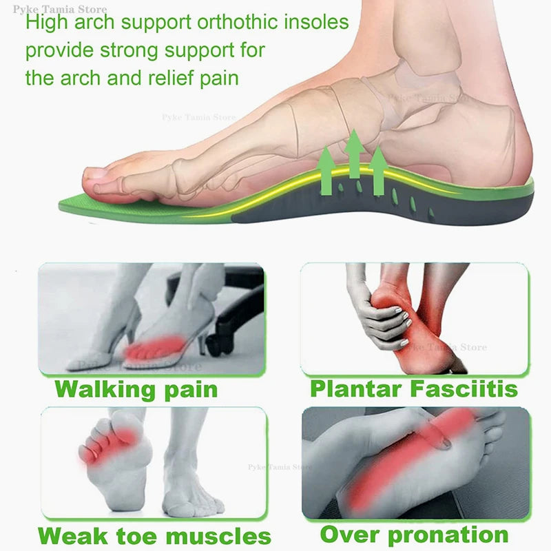 Orthopedic Arch Support Insoles Thick Shock Absorption Plantar Fascia Insole