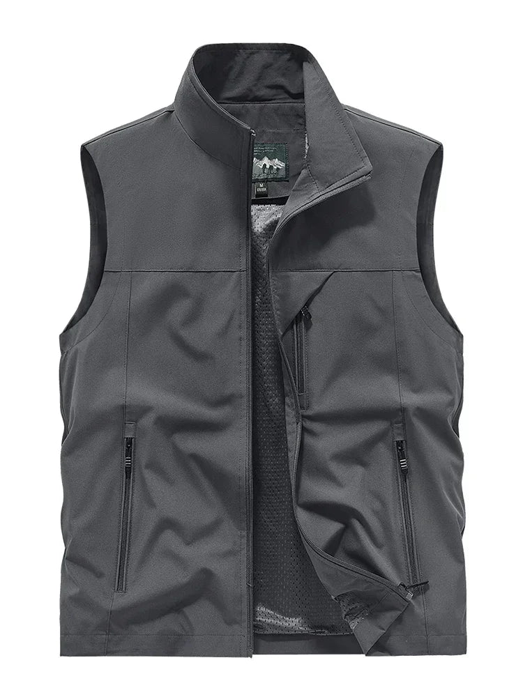 Waterproof Versatile Mens Vest - Sleeveless Polyester