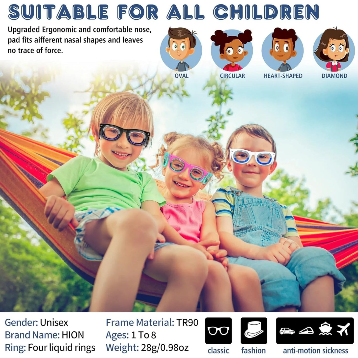 Reisekrankheit Brille Kinder Ultraleicht Reisebrille Sommerreise 2025 Übelkeitslinderung Auto Luft See