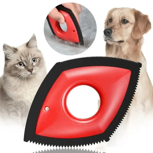 Reusable Pet Hair Remover Comb Brush for Dogs & Cats - 4 Cleaning Modes, Multi-Surface Grooming Tool