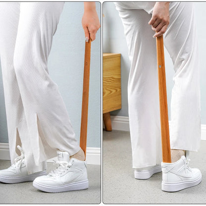 Shoehorn Wooden Magnetic 55cm Beech Long Handle Easy Wear