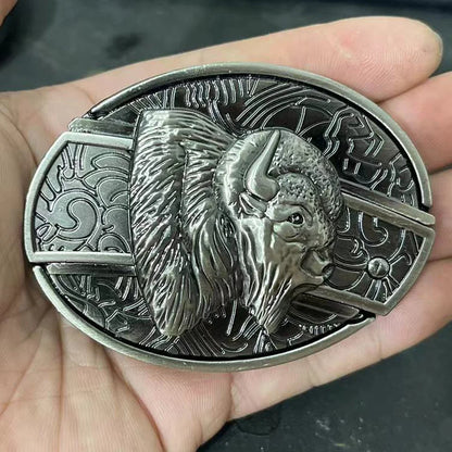 Outdoor Sports Versatile Men's Belt Buckle - Alloy, 7.6cm x 5.8cm, Durable & Stylish