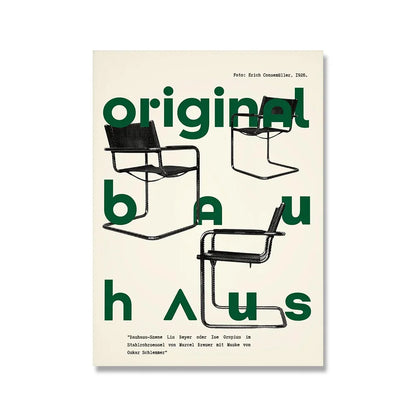 Impression sur toile murale Bauhaus avec citation rose moderne nordique