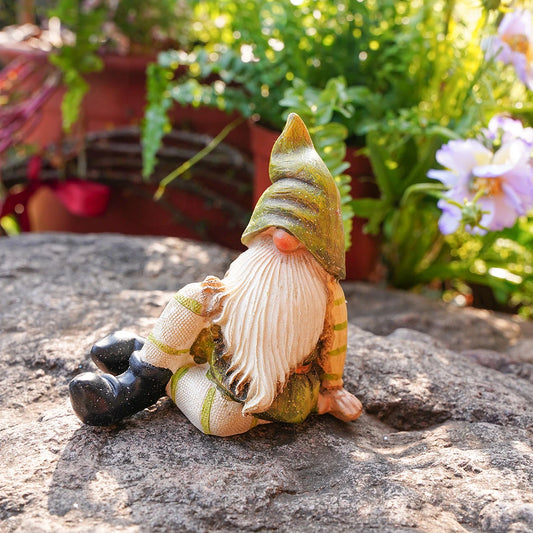 Statua gnomo da giardino in resina decorazione esterna primavera 2026 idea regalo per vasi e mini paesaggi