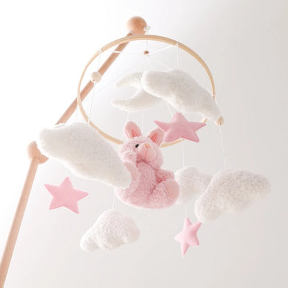 Baby Crib Mobile Wooden Nursery Newborn Sensory Toys