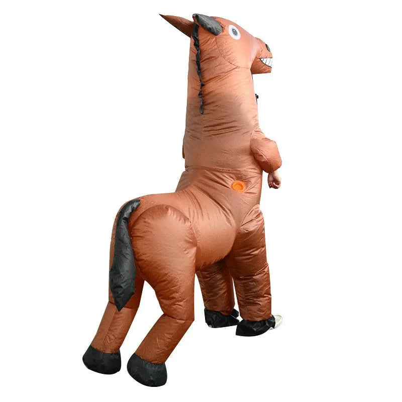 Opblaasbaar paardenkostuum voor Halloween, carnavalsfeest en verkleedpartijen, mascottekostuum voor volwassenen 2026