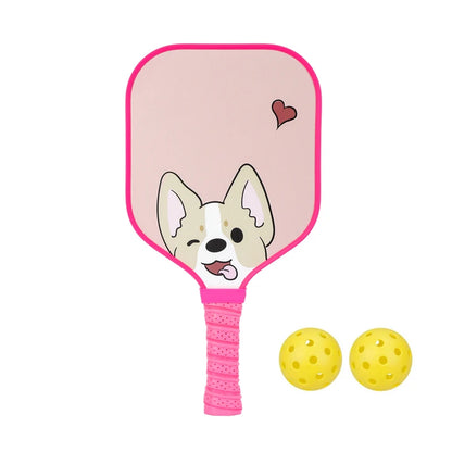 Variant image for Lightweight Kids Pickleball Paddles Set with Small Grip, Honeycomb Core, Fiberglass, Ages 6-12, Includes 2 Paddles and 2 Balls-5