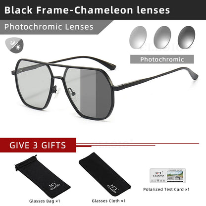Photochromic Sunglasses Anti Glare Day Night Vision Polarized UV400 Unisex Square Frame Summer 2026 Trend