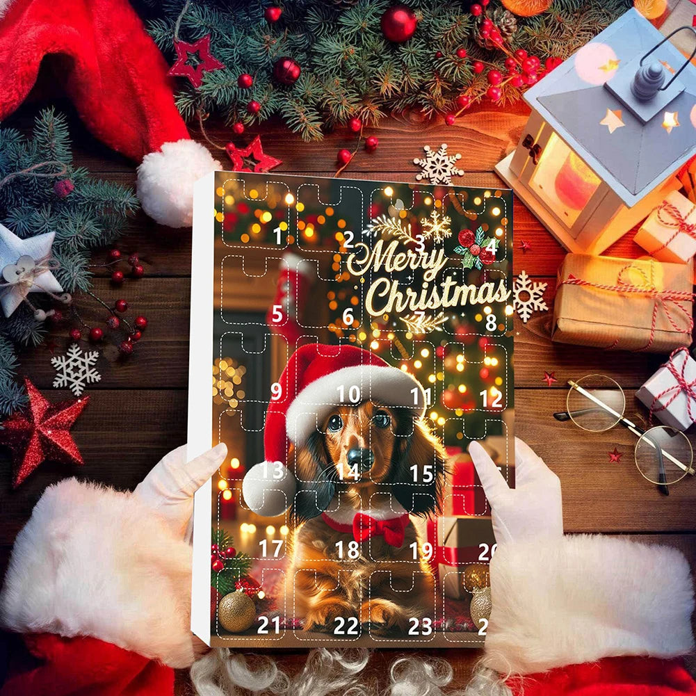 Calendario de Adviento de 24 Días con Figuras Ornamentales