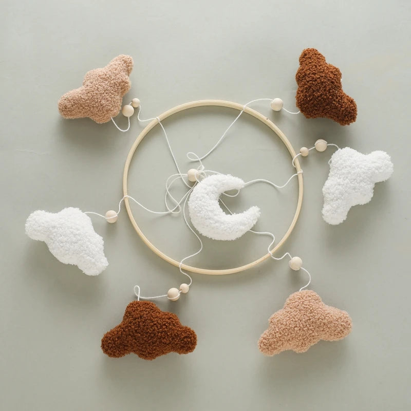 Baby Crib Mobile Wooden Nursery Newborn Sensory Toys