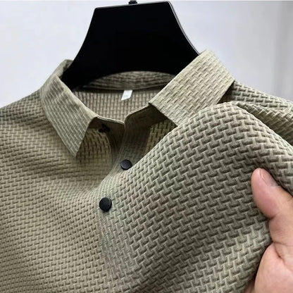 Breathable men's polo shirt – short sleeve, casual summer style, slim fit versatile top