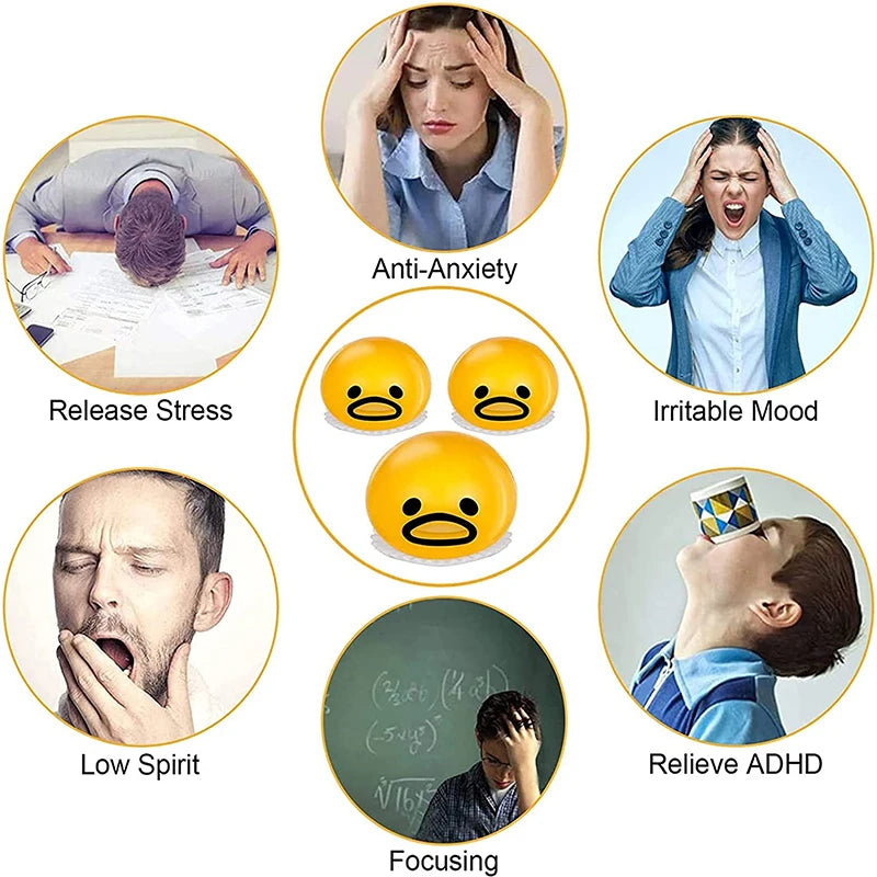 Stress Relief Egg Yolk Squeeze Toy Vomit Gag Funny Gift