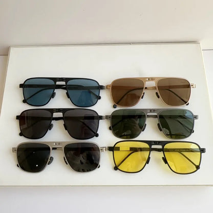 Sunglasses Polarized Pilot Style Foldable Steel Frame UV400 Protection for Driving and Fishing Summer 2026