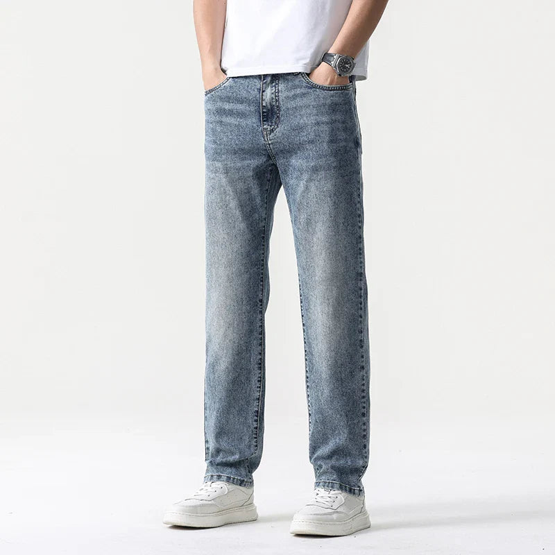 Jeans de pierna ancha para hombre de gran tamaño - Lyocell recto, casual